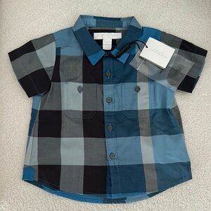Burberry Kids Blue Plaid Shirt